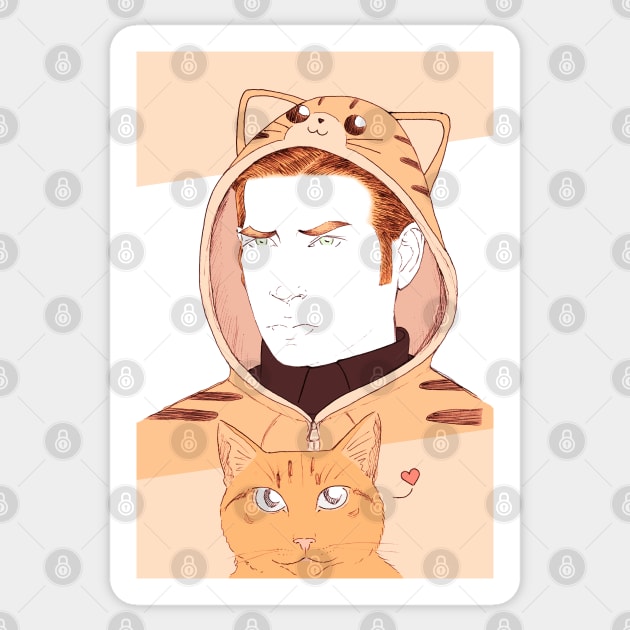 Hux in a onesie with Millicent Sticker by RekaFodor